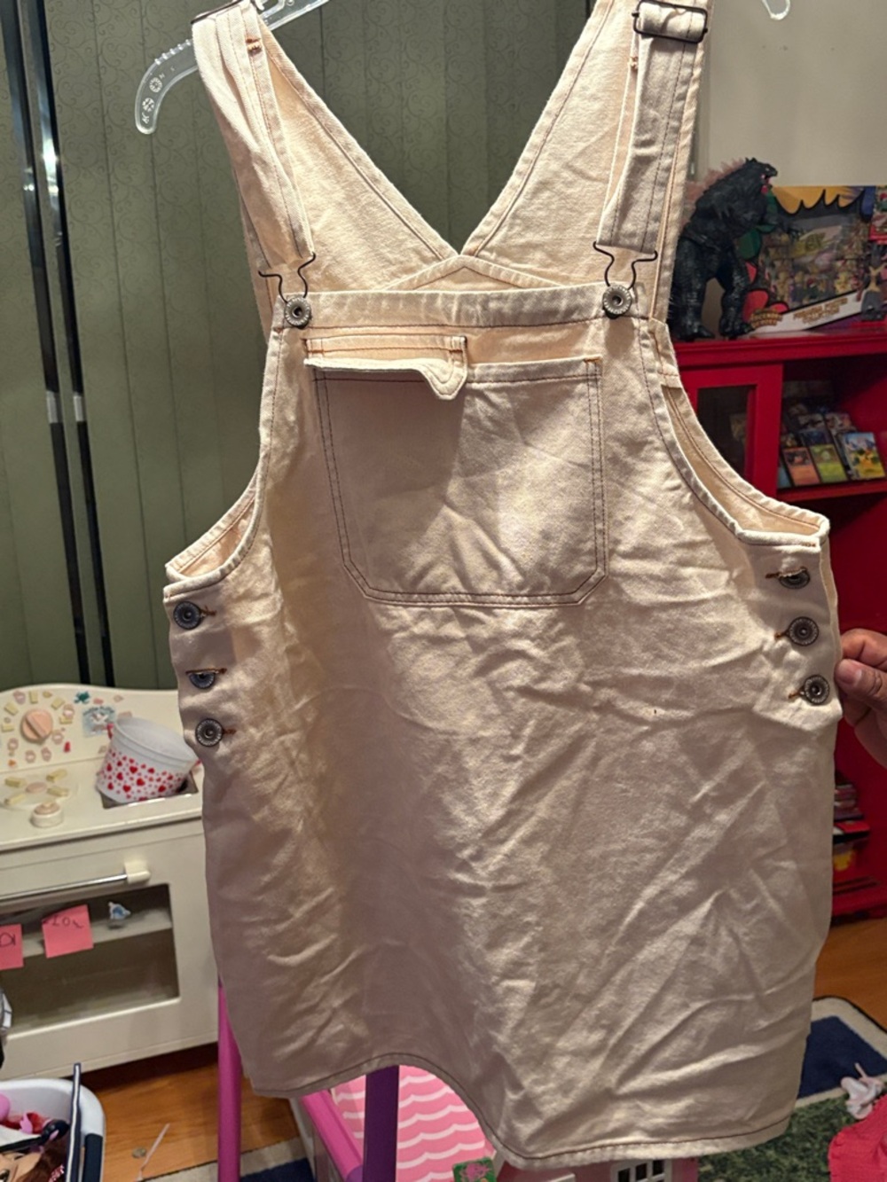 Cotton On Ecru Denim Pinafore Dress